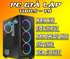 CASE GIẢ LẬP FACEBOOK X99 - CPU 2678V3 / 64G / SSD 256G / ATX X650 / GTX750Ti