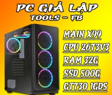 CASE GIẢ LẬP FACEBOOK X99 - CPU 2673V3 / 32G / SSD 500G / ATX X650 / VGA GT730